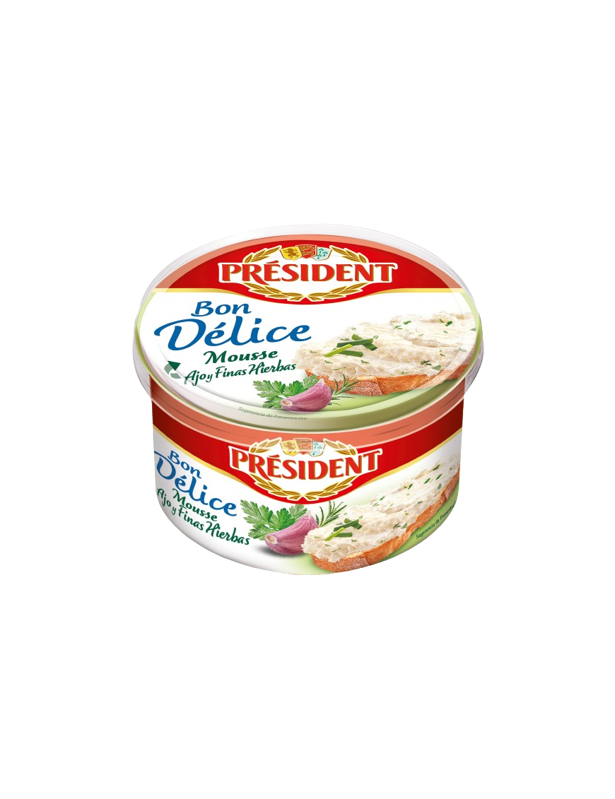 QUESO MOUSSE RONDELE PRESIDENT AJO/F.H.-125.GR.