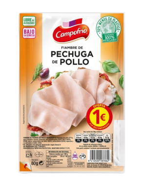 PECHUGA POLLO CAMP LONC EXTRAJ C/37099 (1€) B/80G