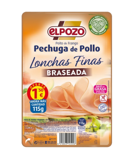 PECHUGA POLLO POZO LONC BRASEAD(1,5€) C/14522 115G