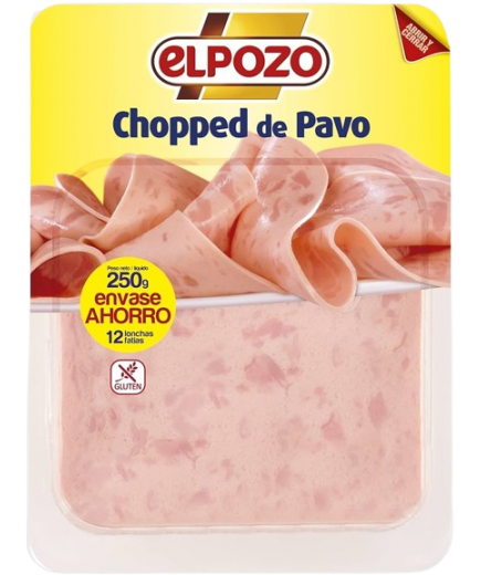 CHOPPED PAVO LONCHA C/12978 EL POZO B/225 GR