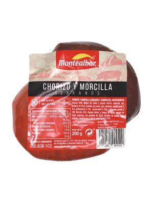 CHORIZO + MORCILLA MONTEALBOR P/ 200GR