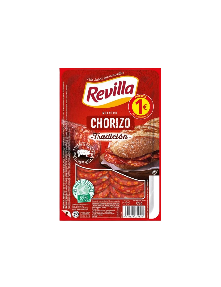 CHORIZO LONCHA TRADIC/REVILLA (1,1€) C/39071 B/65G