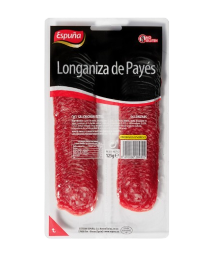 LONGANIZA ESPUÑA DE PAYES C/2843 P/125 GR