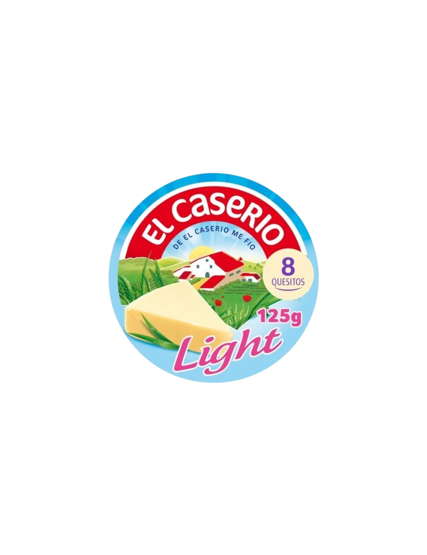QUESO PORCIONES CASERIO LIGHT ESTUCHE 8UD. 125 GR