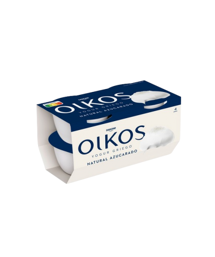 DANONE GRIEGO OIKOS NATURAL AZUCARADO PACK-4UD