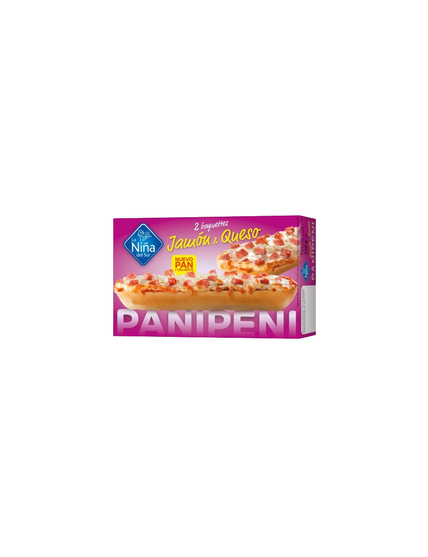 PANINI JAMON/QUESO PANIPENI BAGUETTE 2UD 250GR