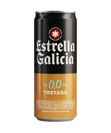 CERVEZA E.GALICIA 0,0%TOSTADA LATA 33CL (SUELTA)