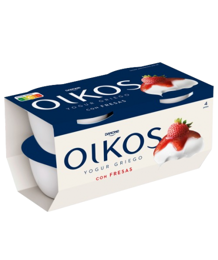 DANONE OIKOS CON FRESAS PACK-4UD