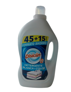 DETERGENTE DISICLIN ROPA BLANCA/COLOR 45+15 LAV UD