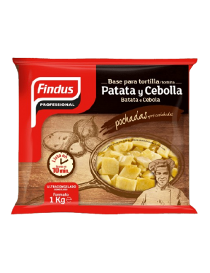 TORTILLA BASE PATATA+CEBOLLA FINDUS CONG. B/1 KG.