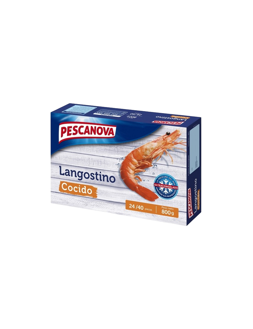 LANGOSTINO COCIDO 24/40 PESCANOVA  EXTRA P/800 GR