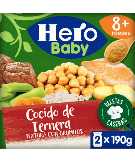 POTITO HERO BABY RECETAS COCIDO TERNERA P/2 UD