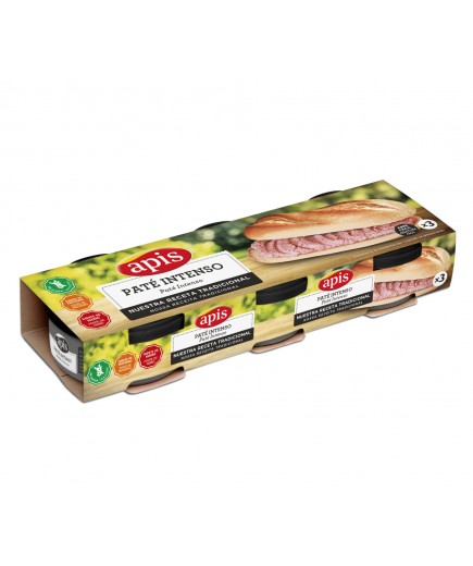 PATE APIS INTENSO PACK-3 UD X 80GR