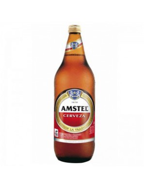 CERVEZA  AMSTEL  5% ALCOH.BOT/CRISTAL-1.L