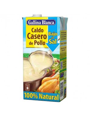 CALDO POLLO BAJO/SAL LIQUIDO GB.CASERO B/1 L