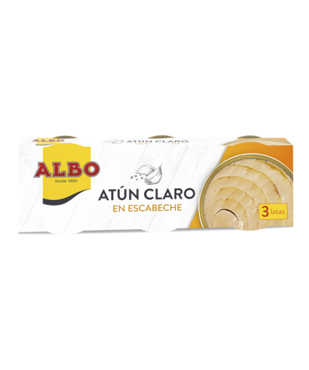 ATUN ALBO CLARO ESCABECHE 92 GR PACK-3 UD