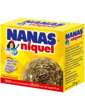 ESTROPAJO ACERO INOXIDABLE NANAS NIQUEL 21GR.