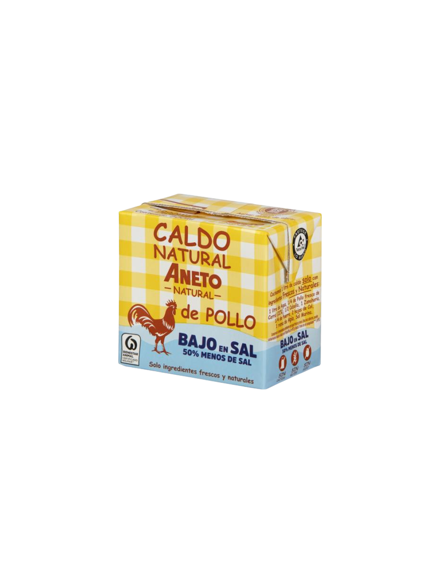 CALDO ANETO 100% NATURAL POLLO BAJO EN SAL B/500ML