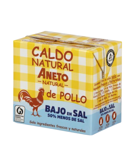 CALDO ANETO 100% NATURAL POLLO BAJO EN SAL B/500ML