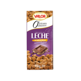 CHOCOLATE VALOR LECHE ALMENDRA S/AZUCAR 150GR