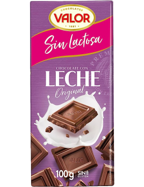 CHOCOLATE VALOR LECHE SIN LACTOSA 100GR