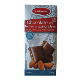 CHOCOLATE DULCINEA C/ LECHE Y ALMENDRAS T/150 GR
