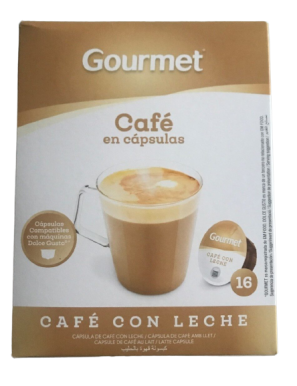 CAFE GOURMET CON LECHE CAPSULAS 16 UD