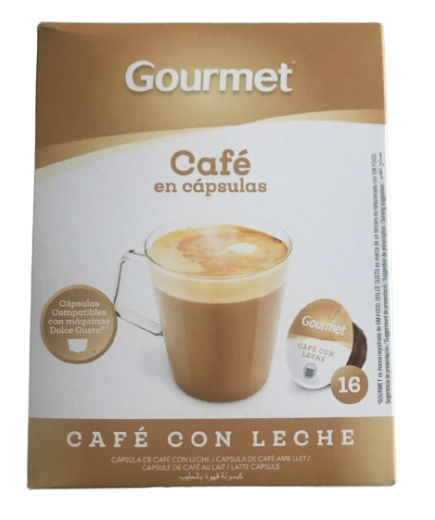 CAFE GOURMET CON LECHE CAPSULAS 16 UD