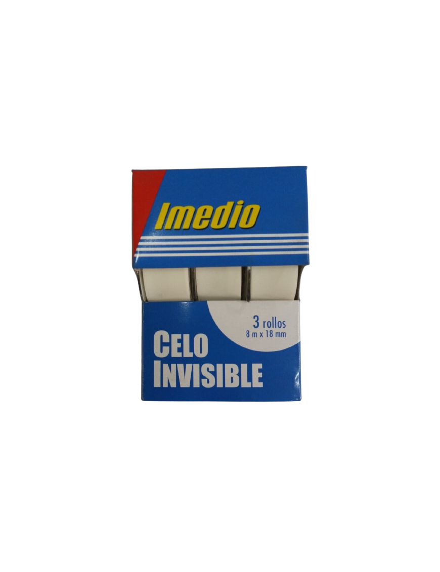 PP CELO INVISIBLE IMEDIO 8M X 18MM PACK-3 UD