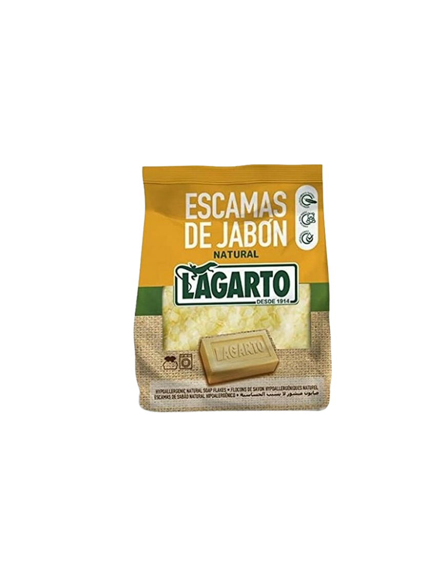 DETERGENTE LAGARTO JABON NATURAL ESCAMAS B/400 GR