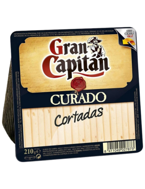QUESO LACT.G.CAPITAN CURADO-CUÑA/CORTD-210.GR.