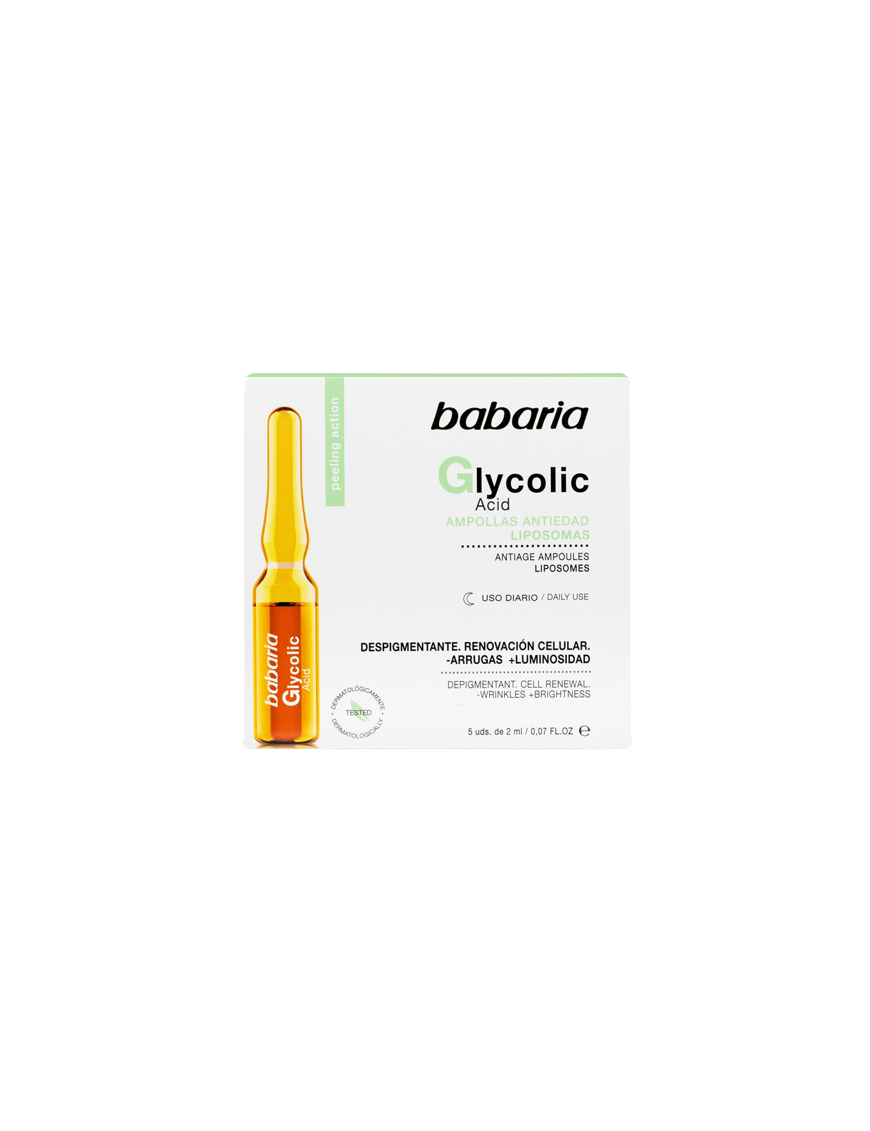 AMPOLLAS BABARIA ACIDO GLYCOLIC  PACK-5 X 2 ML.