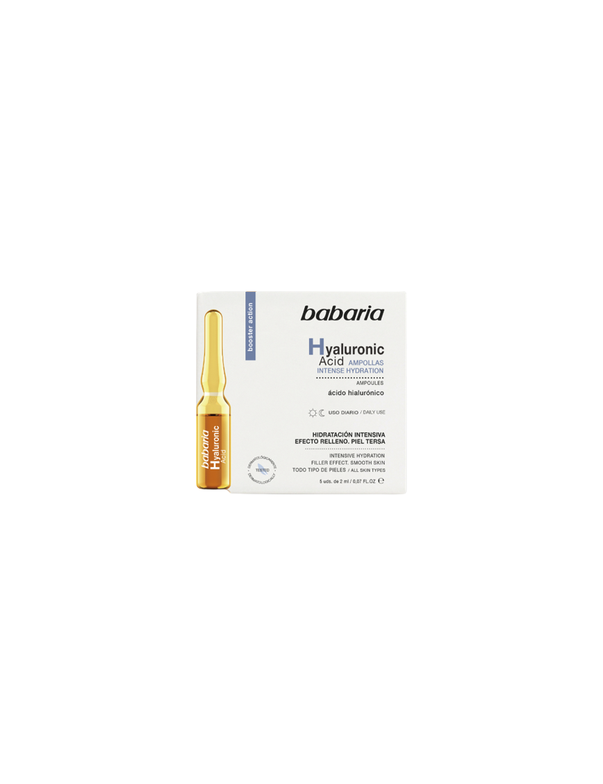 AMPOLLAS BABARIA ACIDO HYALURONIC PACK-5 X 2 ML.