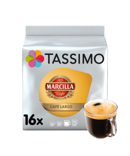 TASSIMO MARCILLA CAFE LARGO 16 CAP.X8GR B/132,8 GR