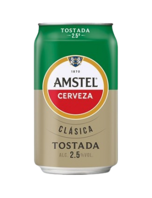 CERVEZA  AMSTEL CLASICA-TOSTADA 2.5º L/33.CL