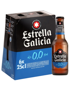 CERVEZA E.GALICIA 0,0%ALCOHOL PACK-6 BOTELLIN25 CL