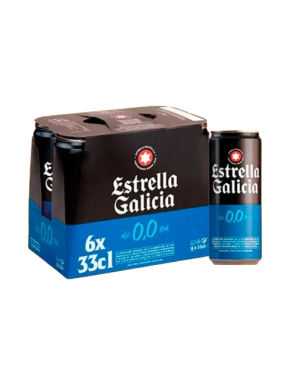 CERVEZA E.GALICIA 0,0%ALCOHOL PACK-6 LATA 33 CL