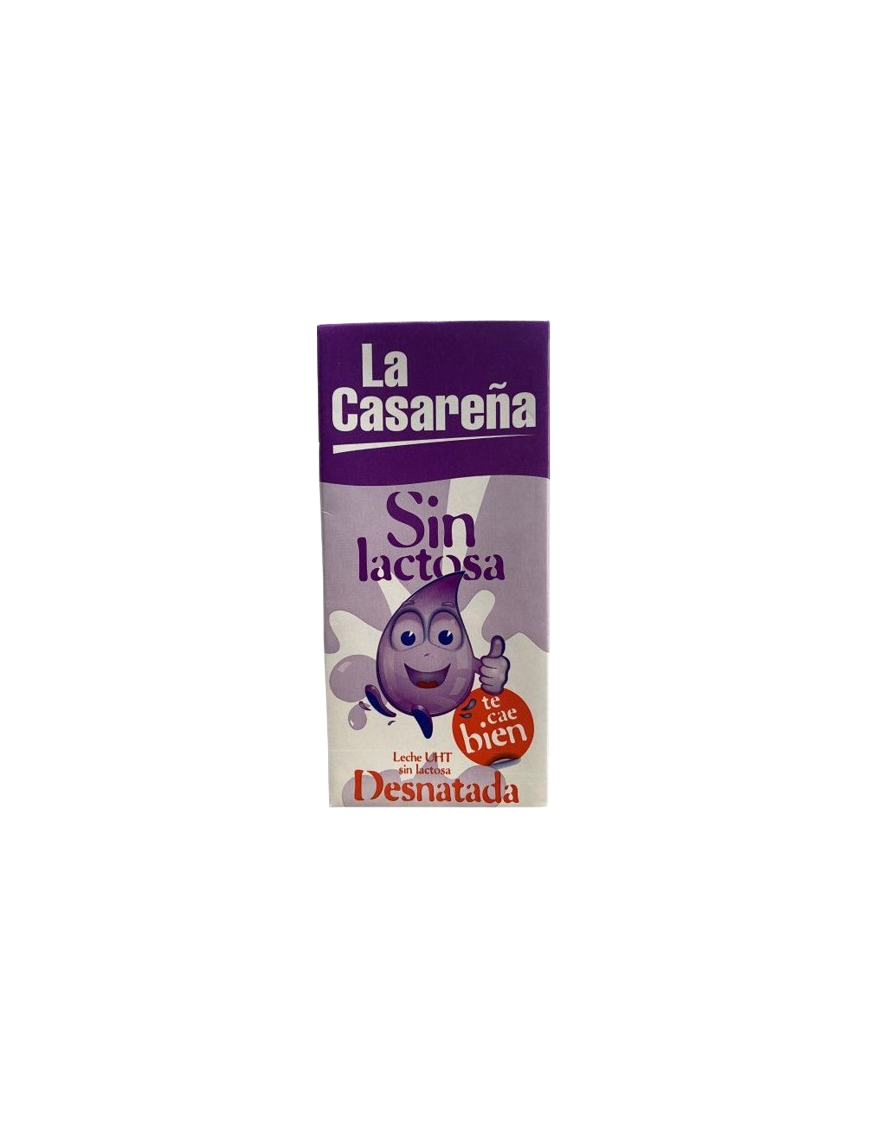 LECHE LA CASAREÑA SIN LACTOSA DESNATADA-1.LITRO