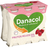 DANONE DANACOL 0% FRUTOS ROJOS P/6UD 600GR