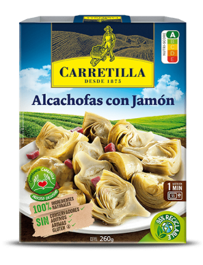 ALCACHOFAS CARRETILLA C/JAMON P/260 GR