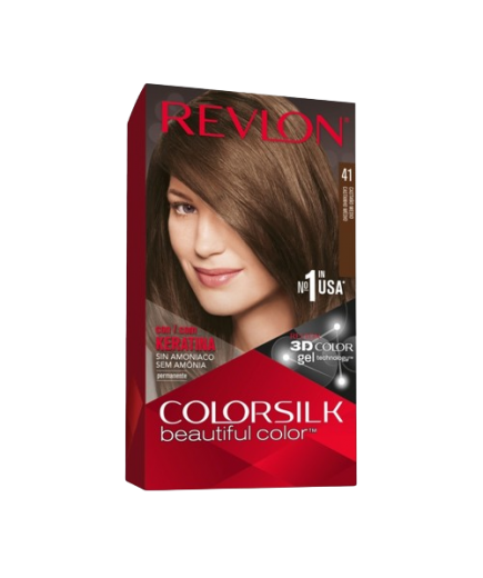 TINTE PELO RVL COLORSILK Nº41 CASTAÑO MEDIO UD