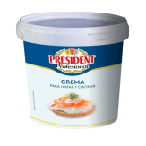 QUESO CREMA   PRESIDENT CUBO 2. KG.