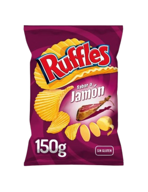 MATUTANO/RUFFLES PATATAS FRITAS S/JAMON B/150 GR