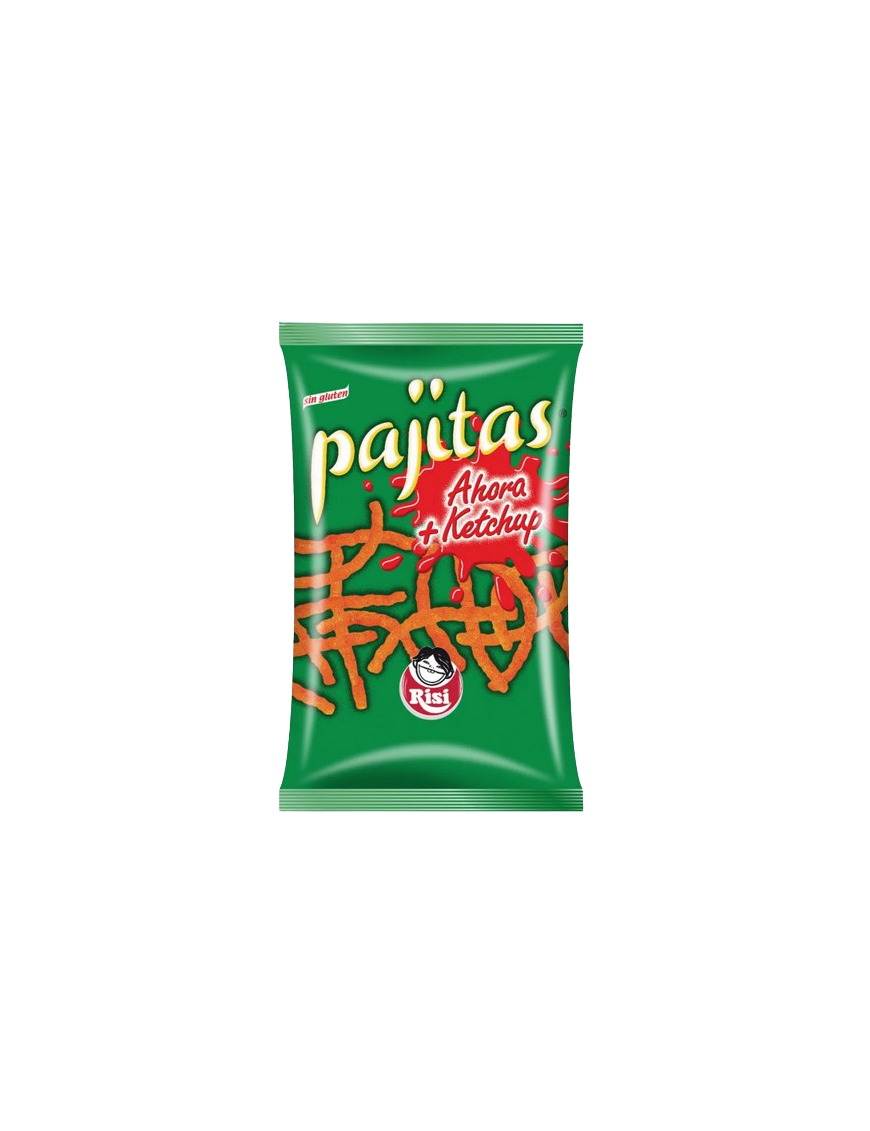 PAJITAS DE PATATAS RISI SABOR KETCHUP B/100 GR