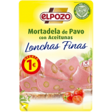 MORTADELA C/14114 PAVO C/ACEITUNA POZO(1€) B/100GR
