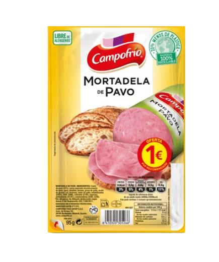 MORTADELA LONCH PAVO C/38105 CAMPOFRI B/95GR (1€)