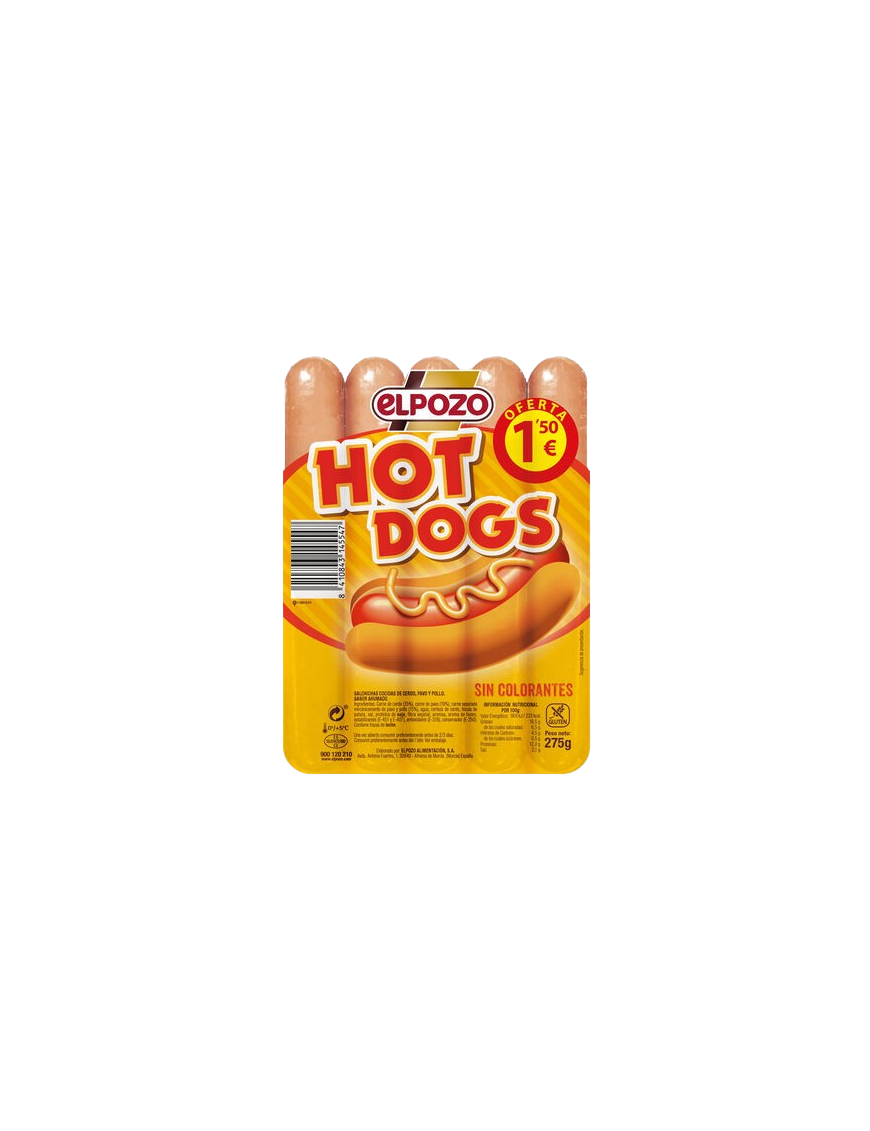 SALCHICHA E/POZO HOT DOGS C/14905 P/275 GR (1,5€)