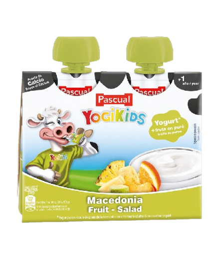 YOGUR PASCUAL YOGIKIDS POUCH MACEDONIA  P/2X80.GR.