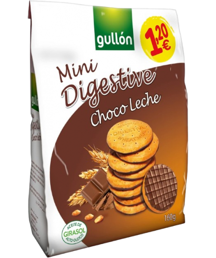GALLETAS GULLON DIGESTIVE MINI CHOCO B/160 GR1,20€