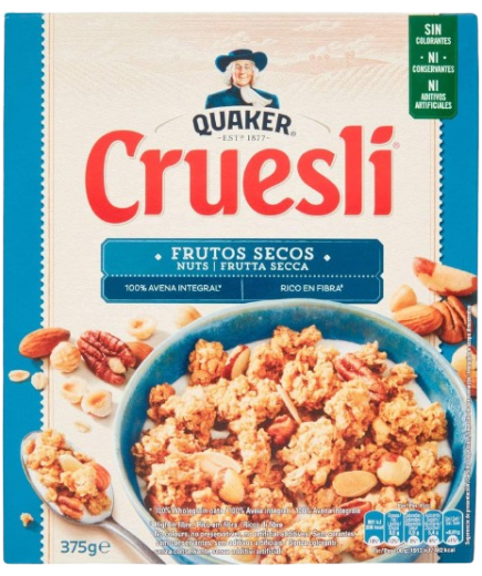 CEREALES CRUESLI FRUTOS SECOS P/375 GR
